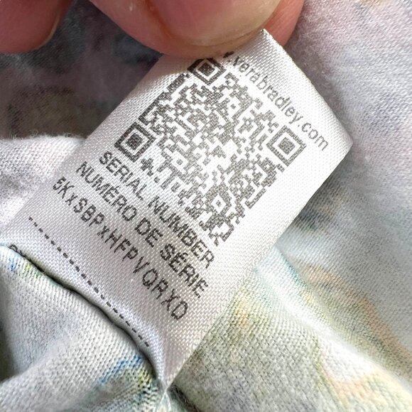 Vera Bradley Sea Air Floral Knit Robe Blue Multicolor Size Small/Medium - Picture 12 of 12